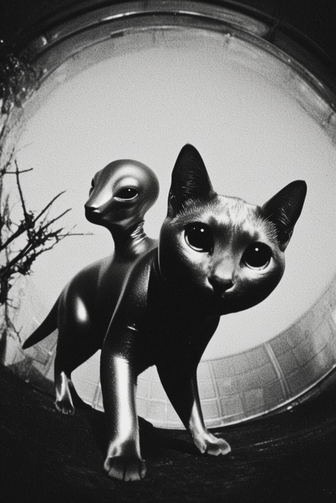 Cinematic Monochrome Noir style AI image example 3