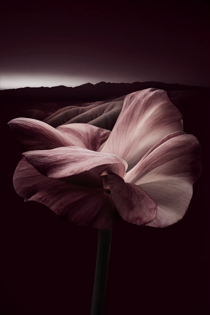 Ethereal Chiaroscuro Botanicals style AI image example 2