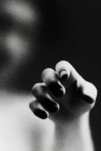 Spectral Pictorial Noir style reference image — heavy film grain