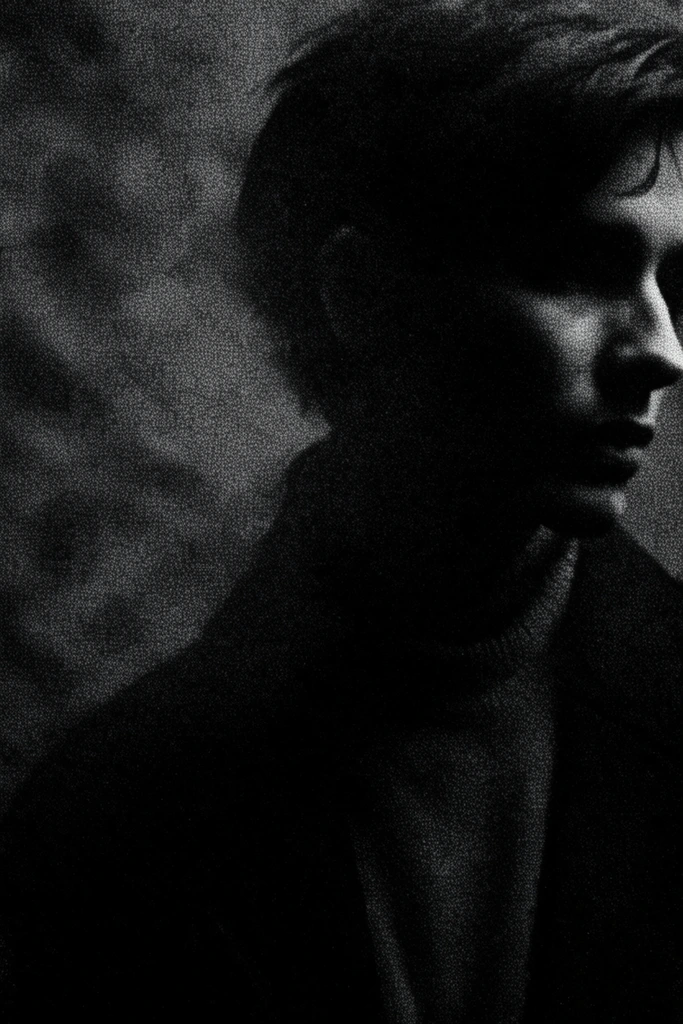 Gritty Chiaroscuro Noir style AI image example 1