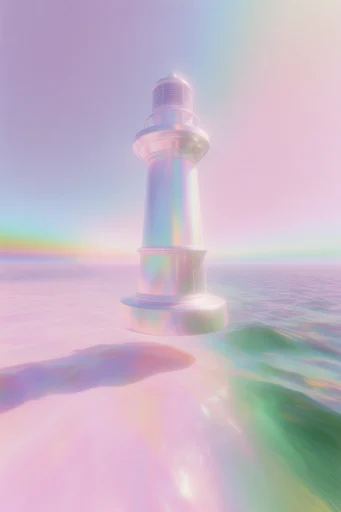 Luminous Ethereal Glitch style reference image — high contrast neon aura