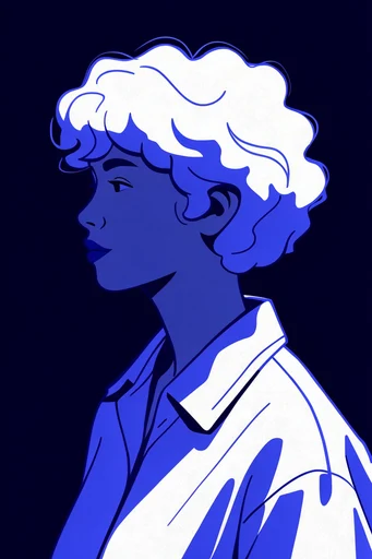 Monochromatic Blue Narrative moodboard — generate AI images in this style