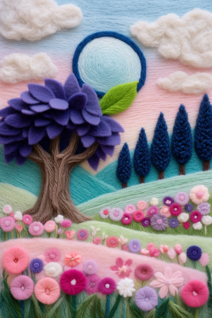 Tactile Fiber Landscapes style AI image example 2