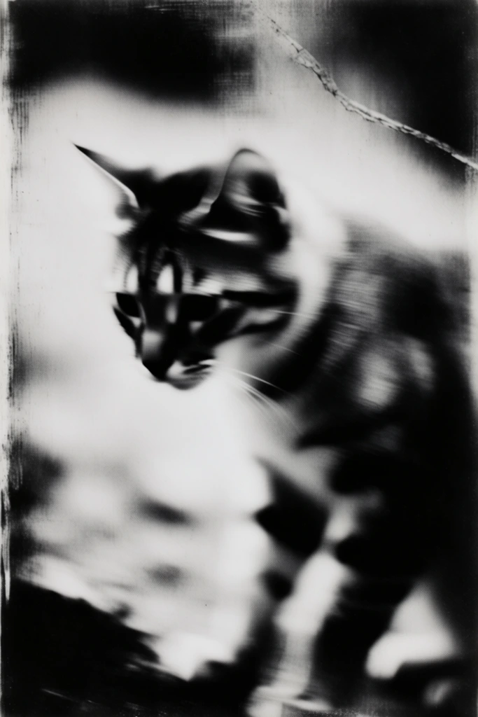 Ethereal Monochrome Noir style AI image example 3