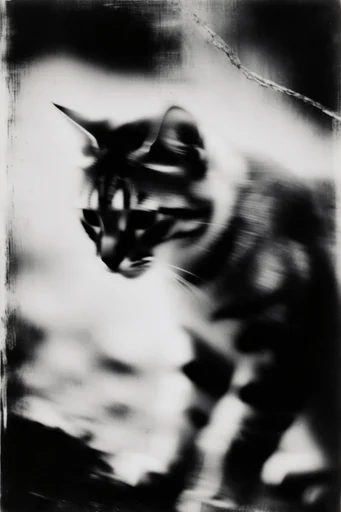 Ethereal Monochrome Noir style AI image example 3
