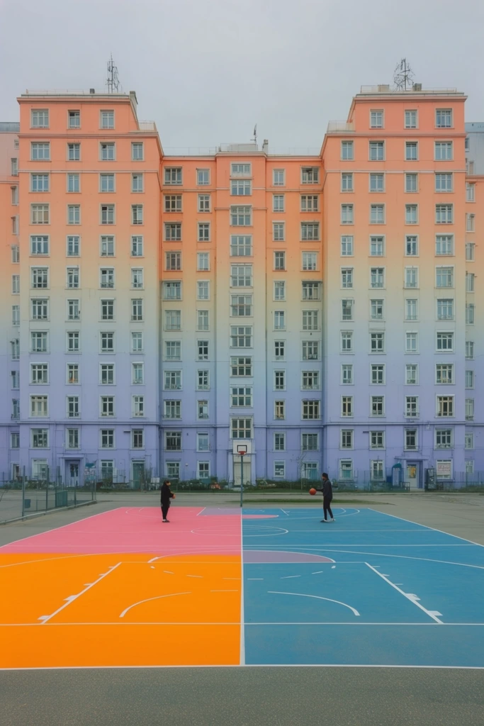 Geometric Urban Minimalism style AI image example 2