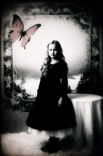 Haunting Monochrome Pictorialism style reference image — misty winter landscape