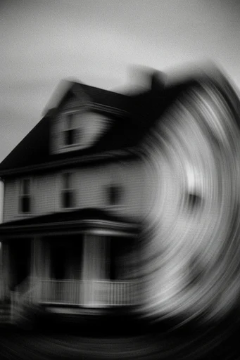 Monochrome Kinetic Vortex style AI image example 4