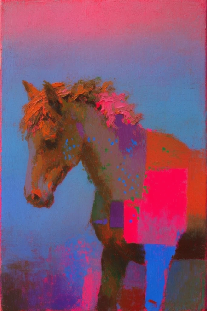 Neon Impasto Expressionism style AI image example 3