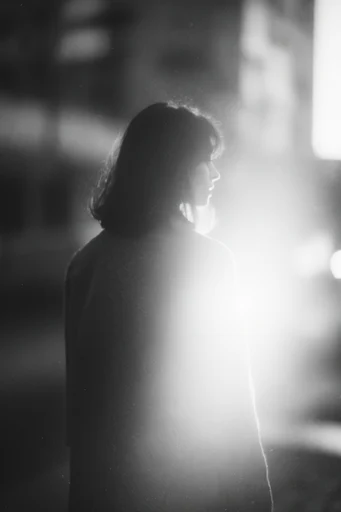 Spectral Monochrome Halation style reference image — extreme overexposure