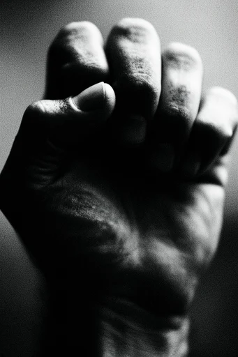 Cinematic Chiaroscuro Noir style reference image — heavy film grain