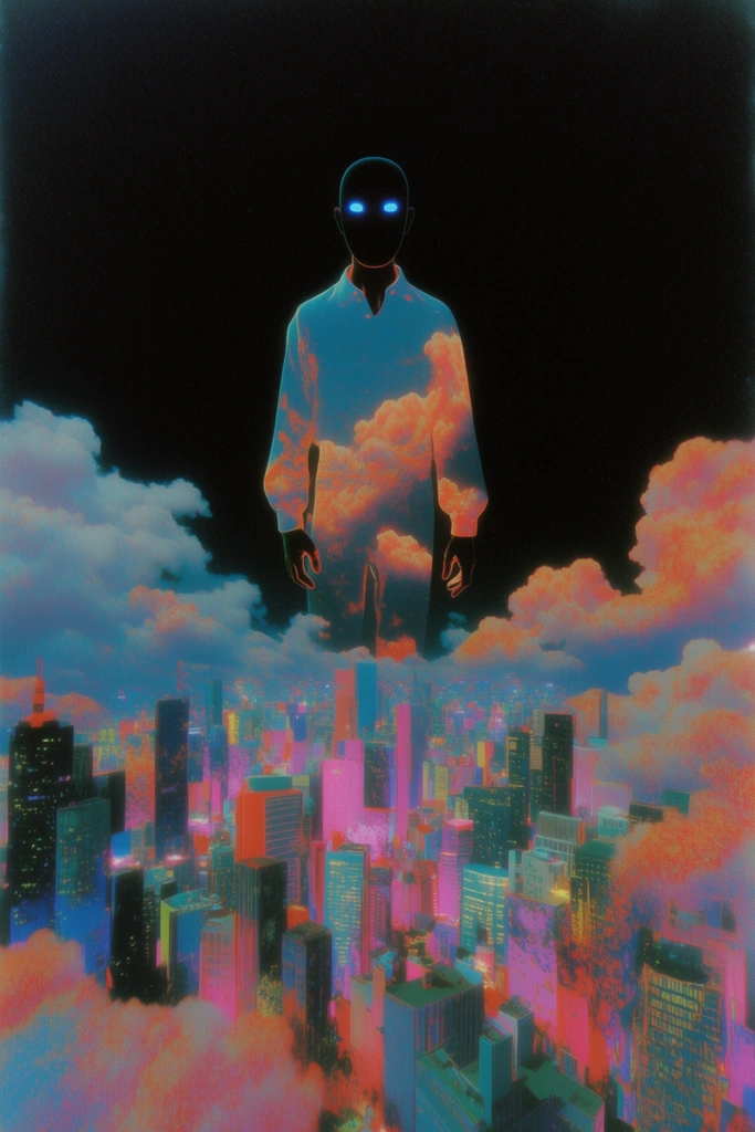 Nocturnal Retro-Surreal Cosmicism style AI image example 2