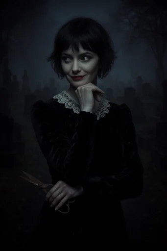 Cinematic Gothic Noir style AI image example 2