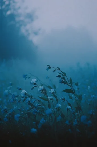 Ethereal Blue Solitude style reference image — surreal solitude