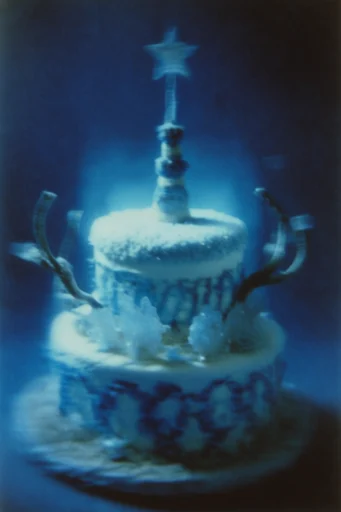 Nocturnal Cyanotype Melancholy style reference image — melancholic urban isolation