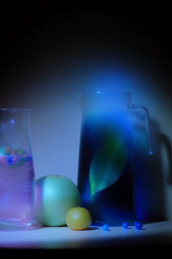 Refracted Neon Minimalism style reference image — neon gradient lighting