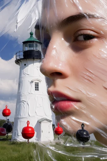 Tactile Gloss Distortion style reference image — vibrant pigment accents