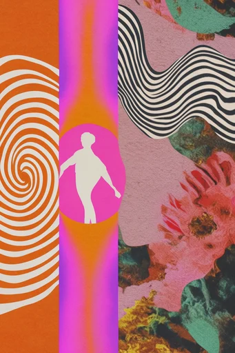 Graphic Retro Surrealism style reference image — vintage print aesthetic