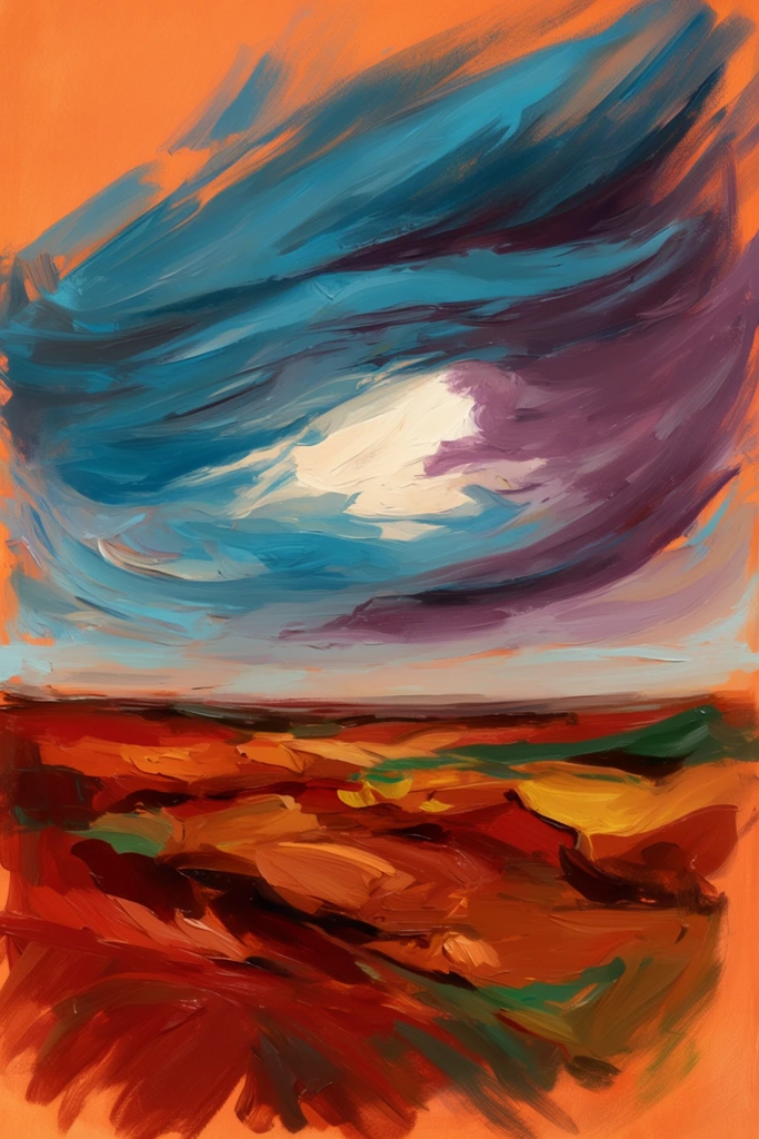 Vibrant Expressionist Geometry style AI image example 2