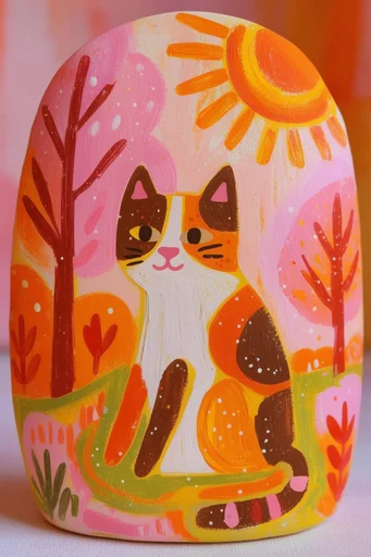 Vibrant Naive Collage style reference image — saturated color palette