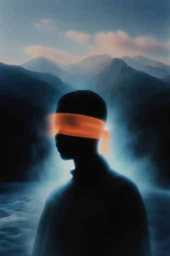Spectral Noir Ethereal style reference image — surreal double exposure