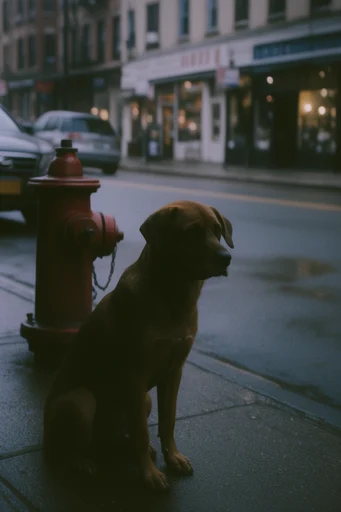 Cinematic Urban Melancholy style reference image — shallow depth of field