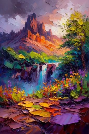 Vibrant Impasto Expressionism style AI image example 2