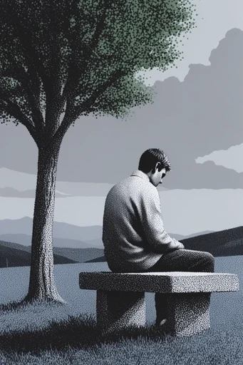 Monochrome Graphic Realism style AI image example 2