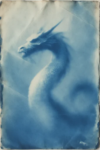 Architectural Cyanotype Abstraction style reference image — minimalist blueprint aesthetic