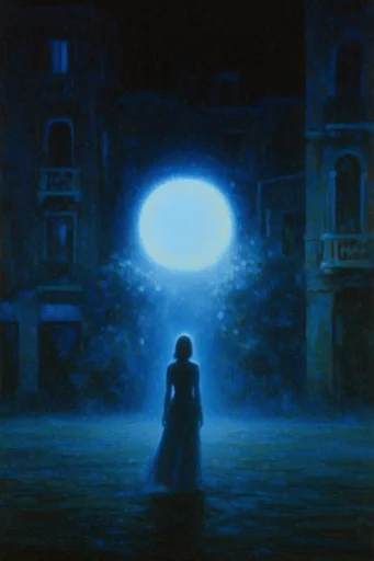 Ethereal Nocturnal Luminescence style reference image — bioluminescent glow