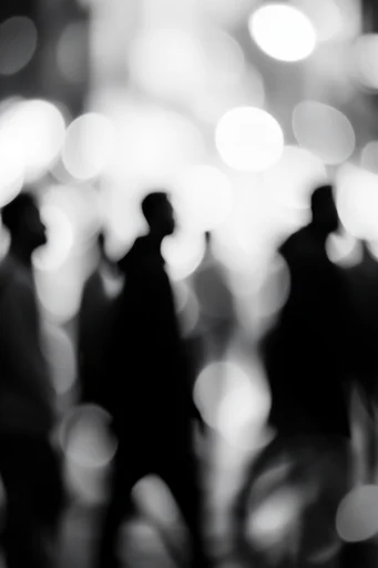 Ethereal Noir Abstraction style reference image — high-contrast monochrome