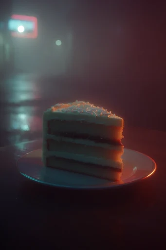 Cinematic Neon Noir style reference image — saturated neon accents