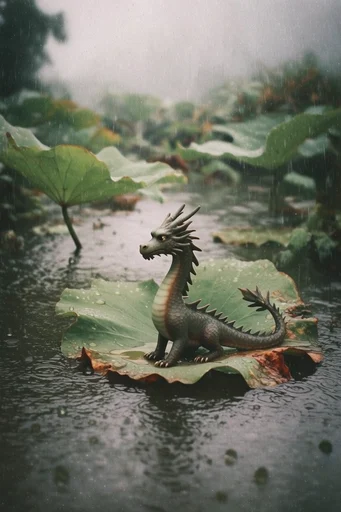 Misty Pastoral Melancholy style reference image — damp misty atmosphere