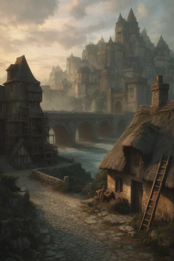 Monolithic Atmospheric Romanticism style reference image — gothic fantasy realism