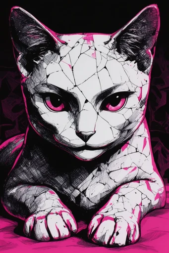 Graphic Neon Noir style reference image — apocalyptic surrealism