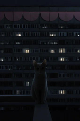 Cinematic Urban Solitude style reference image — nocturnal atmosphere