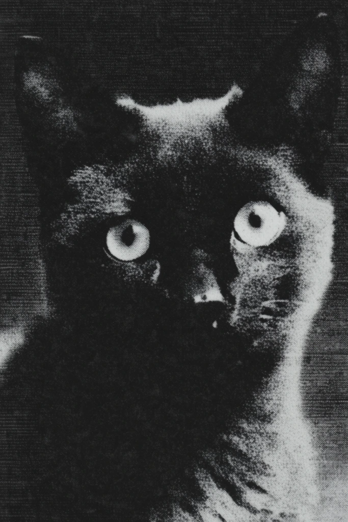 Gritty Halftone Collage style AI image example 3