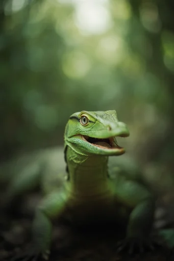 Emerald Macro Wilderness style reference image — dappled forest light