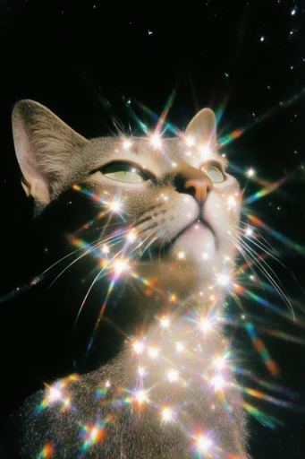 Prismatic Nocturnal Glamour style reference image — ethereal light leaks