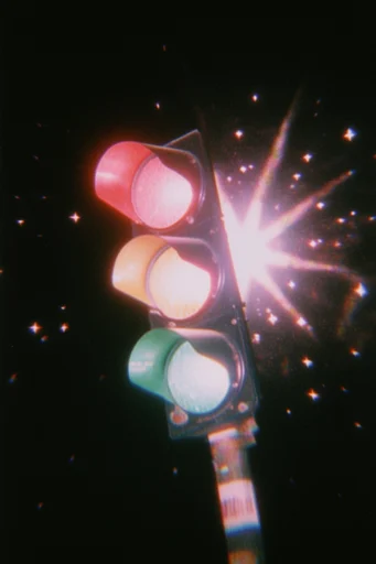 Retro Cosmic Nostalgia style reference image — heavy film grain