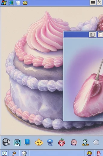 Nostalgic Glitch Dreamscape style reference image — CRT monitor texture