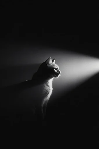 Monochrome Spectral Minimalism style reference image — grainy atmospheric texture