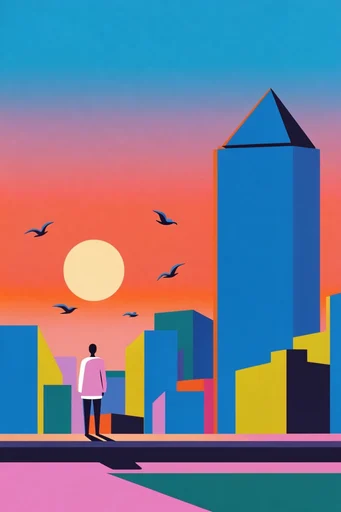 Graphic Pop Surrealism style reference image — minimalist surrealism