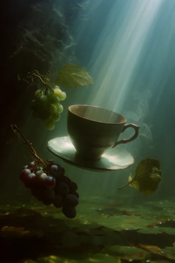 Luminous Submerged Etherealism style reference image — looking up to surface