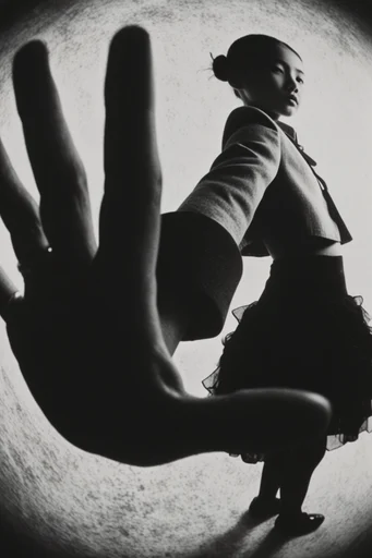 Cinematic Monochrome Noir style reference image — stark silhouettes