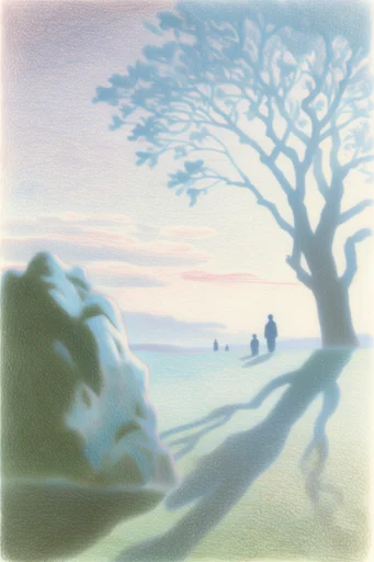 Nocturnal Ethereal Cyanotype style AI image example 2