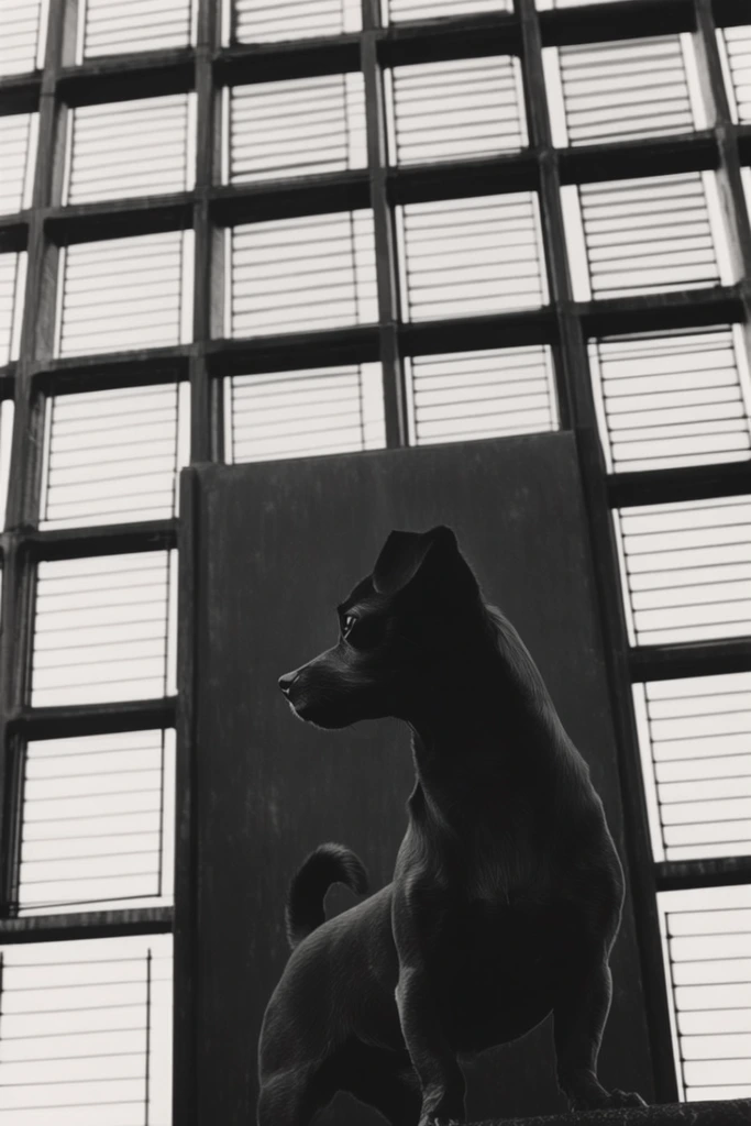 Stark Monochromatic Geometry style AI image example 3