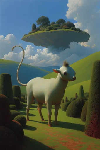 Retro-Futurist Surreal Dreamscapes style AI image example 3