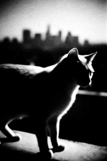 Gritty Monochrome Analog style reference image — gritty analog distortion