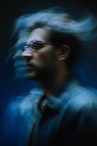 Spectral Kinetic Noir style reference image — kinetic action photography